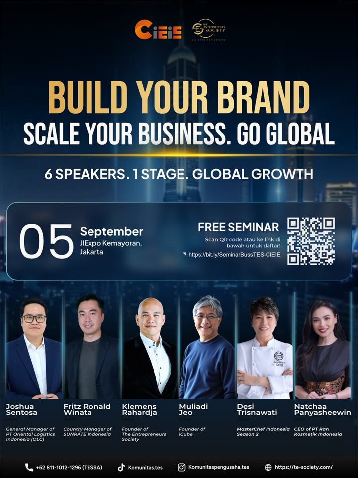 Poster CIEIE 2026 Global Growth Seminar bersama TES dan enam pembicara
