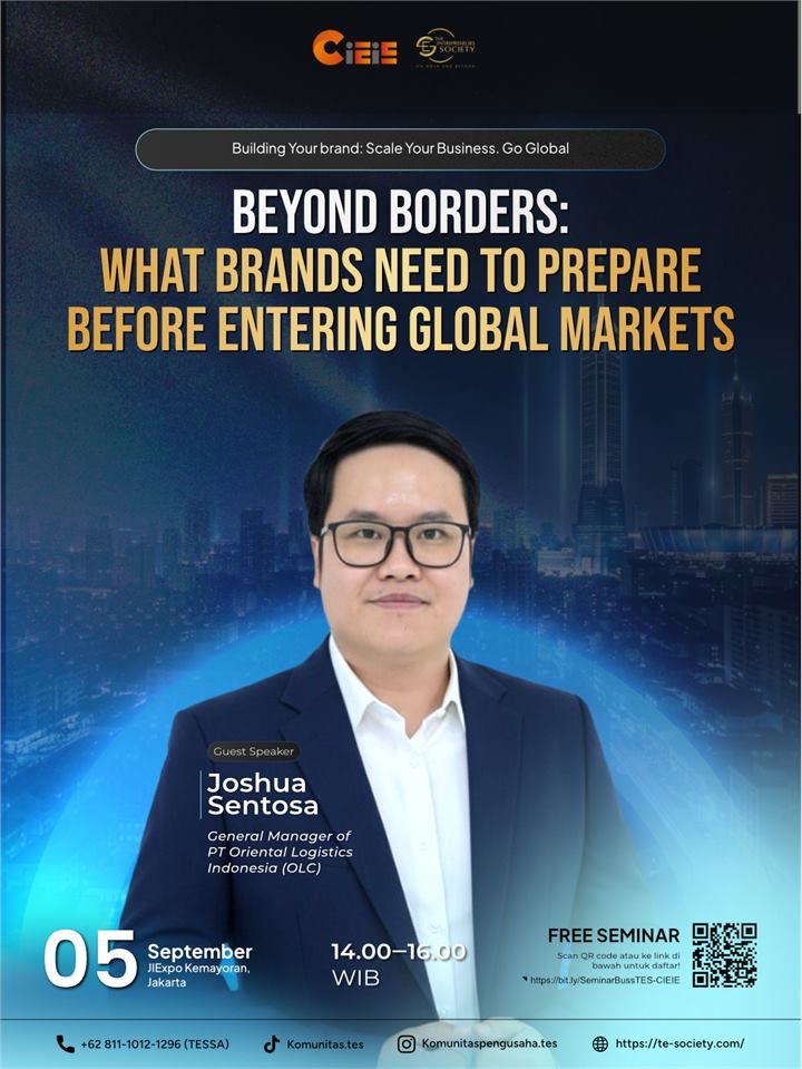 Poster speaker Joshua Sentosa di CIEIE 2026